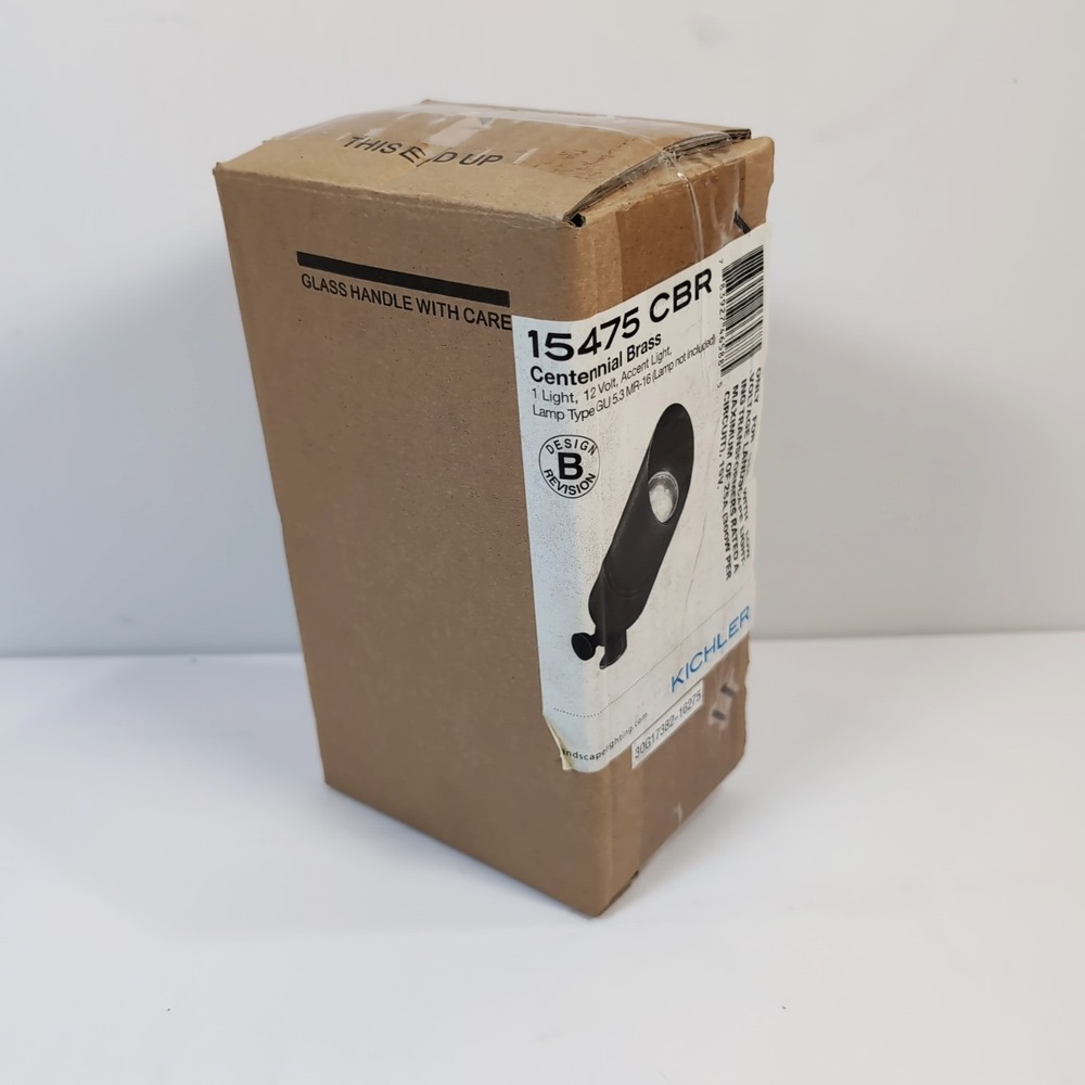 Kichler Low Voltage 5 in. Centennial Brass 15475 CBR Hardwired Outdoor Spotlight